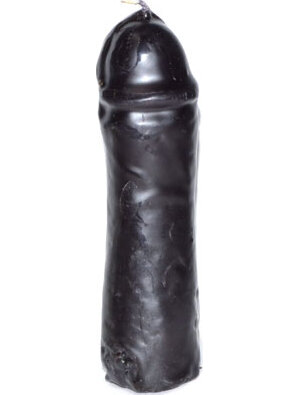 6 1/2" Black Male Gender candle