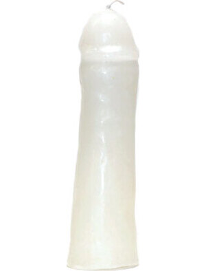 6 1/2" White Male Gender candle