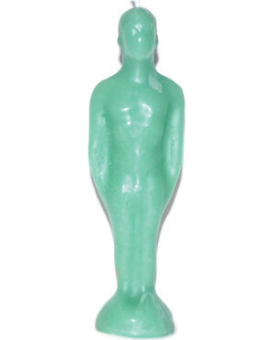 7 1/4" Green Male candle