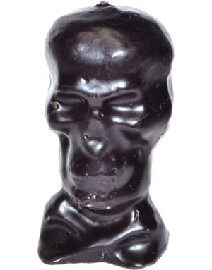 4 3/4" Black Skull candle