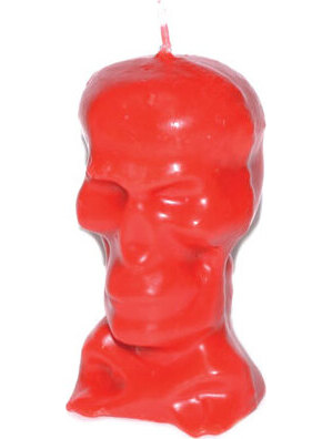 5 1/2" Red Skull candle