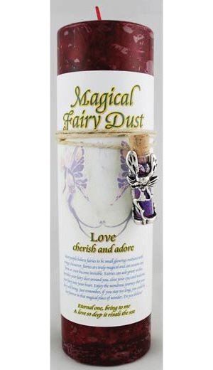 Love Pillar Candle With Fairy Dust