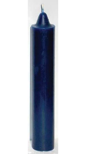 Blue Pillar Candle 9"