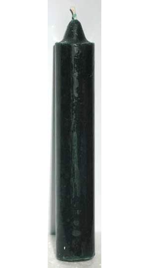 Green Pillar Candle 9"