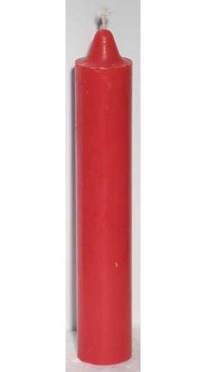 Red Pillar Candle 9"