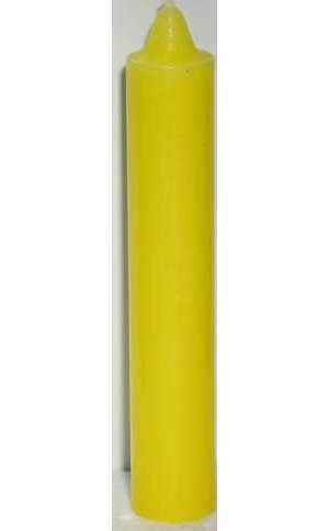 Yellow Pillar Candle 9"