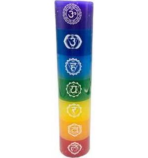 7 Chakra pillar candle