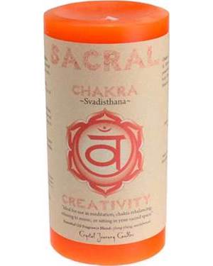 Sacral Chakra Pillar Candle Sacral Chakra Pillar Candle