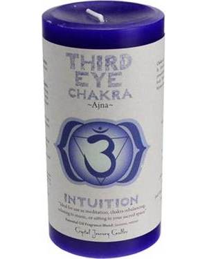 Thrid Eye Chakra Pillar Candle Thrid Eye Chakra Pillar Candle