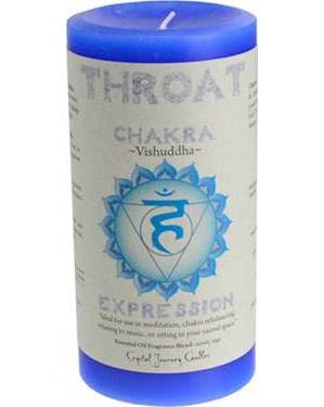 Throat Chakra Pillar Candle Throat Chakra Pillar Candle