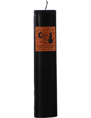 Black Cat Pillar Candle