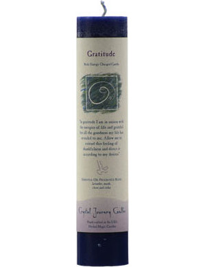 Gratitude Reiki Pillar Candle