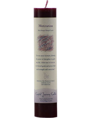 Motivation Reiki Pillar Candle Motivation Reiki Pillar Candle