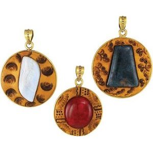 Clay and Gemstone Pendant Clay and Gemstone Pendant