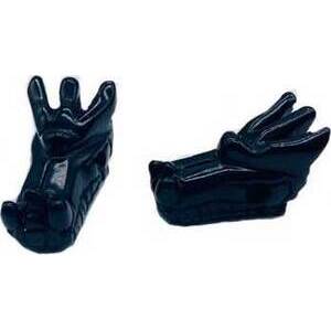 (set of 2) 1 3/4" Dragon's Head Obsidian, Black (set of 2) 1 3/4" Dragon's Head Obsidian, Black