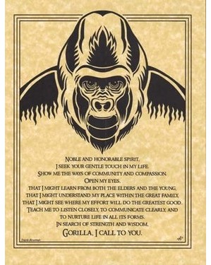 Gorilla Prayer Poster