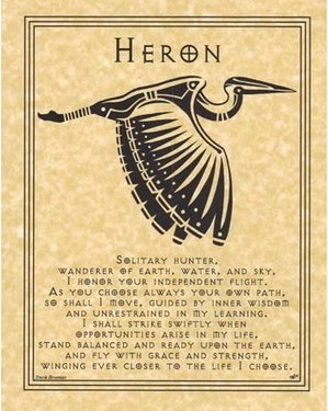 Heron Prayer Poster