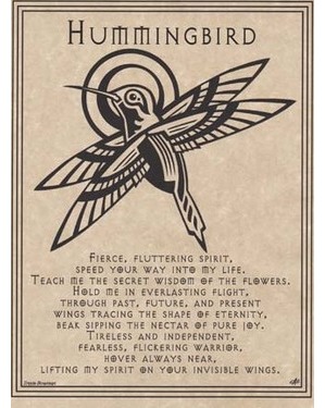 Hummingbird Prayer Poster Hummingbird Prayer Poster