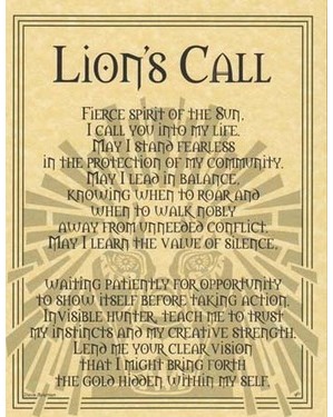 Lion Prayer Poster
