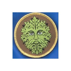 Green Man Iron-On Patch 3"