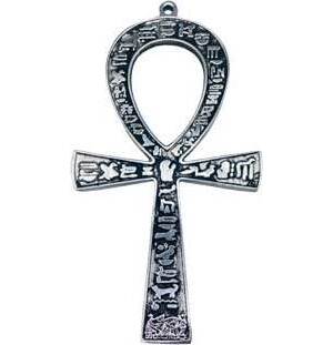 4 1/2" x 8" Ankh silver plated