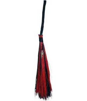 21+" Dragon Black & Red broom