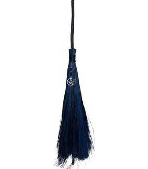 21+" Pentagram Black & Cobalt broom