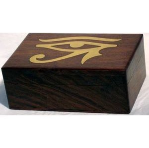 Brass Inlaid Eye of Horus Box 4"X6"