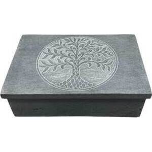 4" x 6" Tree of Life soapstone box