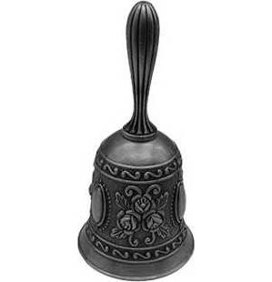 4 1/2" charcoal alloy hand bell