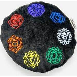 4 1/2" Black Velvet Chakra cushion