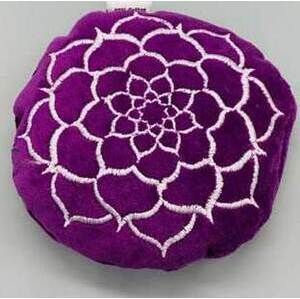 4 1/2" Purple Velvet Lotus cushion