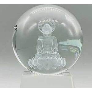 80mm Clear Buddha gazing ball