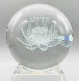 80mm Clear Lotus gazing ball