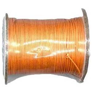 Orange Waxed Cotton cord 1mm 100 yds
