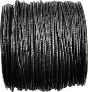 Black Waxed Cotton 2mm 100 Meters Black Waxed Cotton 2mm 100 Meters