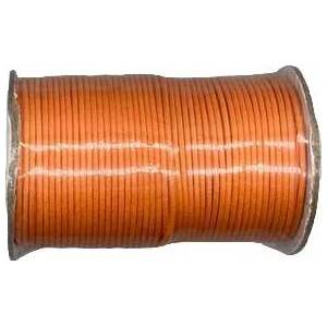 Orange Waxed Cotton cord 2mm 100 yds