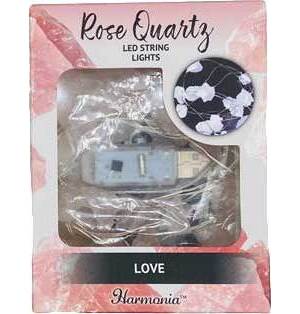 6.5 ft LED light string Love (rose quartz)