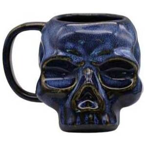 3 3/4" Skull Blue mug