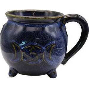 3 3/4" Pentagram Cauldron Blue mug