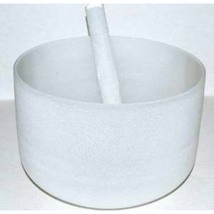 8" Off White Crystal Singing Bowl