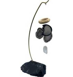 9" Black Obsidian table chime 9" Black Obsidian table chime