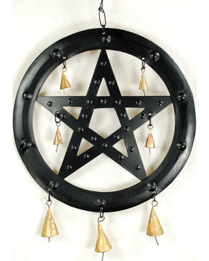 Black Pentagram Chime 9 1/2" Black Pentagram Chime 9 1/2"