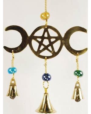 3 Bell Triple Moon Wind Chime