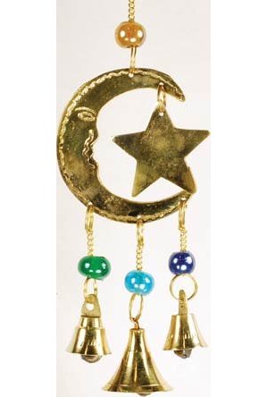 3 Bell Star And Moon Wind Chime 3 Bell Star And Moon Wind Chime