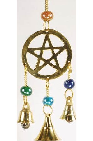 Three Bell Pentagram Wind Chime