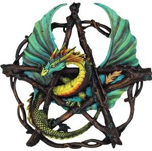 Forest Pentagram Dragon 13" Statue