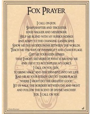 Fox Prayer Poster
