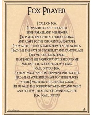 Fox Prayer Poster Fox Prayer Poster