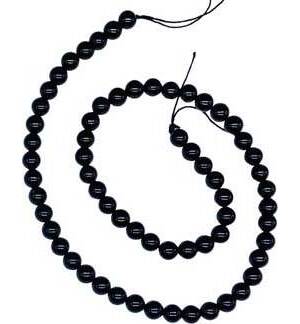 6mm Black Tourmaline beads